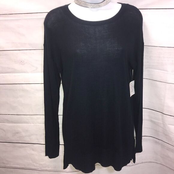 NEW! Philosophy Crew Neck Navy Tunic Sweater- Size Medium - Picture 2 of 10